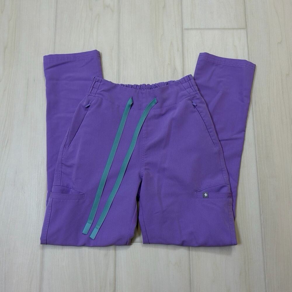 FIGS Amethyst Purple Yola High Rise Slim Straight Leg Scrub Pants Size XXS/P